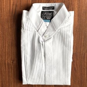 NWT tuxedo wingtip pleated white shirt by Formal Shirts for men